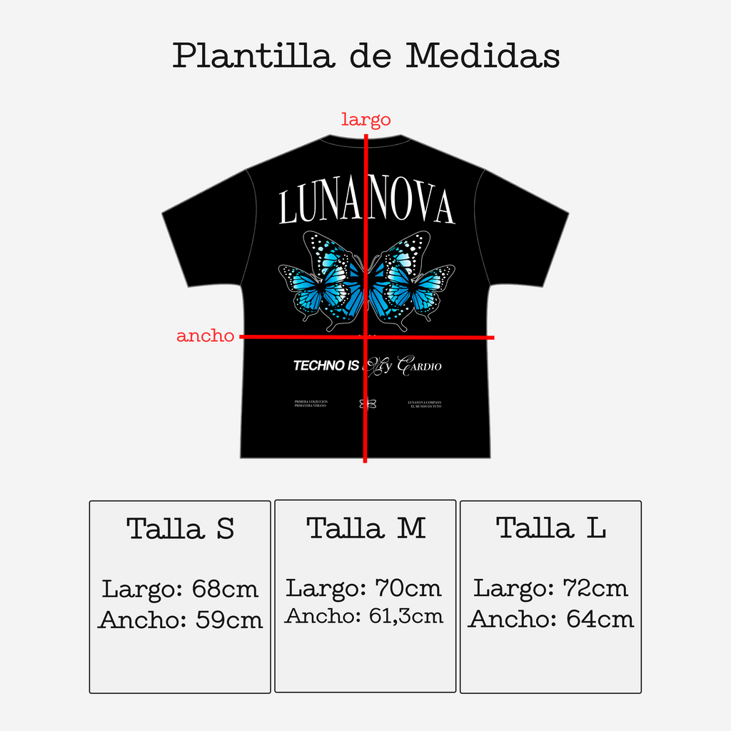 Oversize negra - Techno is my cardio